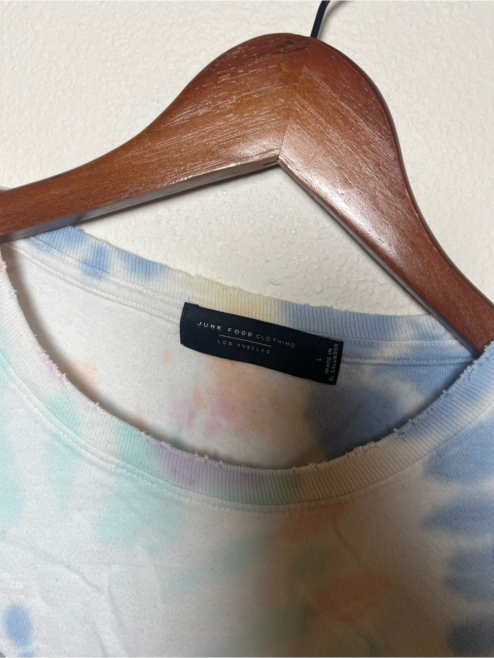 Junk Food Clothing Tie-Dye Mickey Mouse Tee - Blue, Pink, Yellow, White - Picture 3 of 3